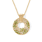 EVER TRUE Peridot Arizona, Weißer Zirkon Schmuckset ca. 50 cm ca. 2,17 ct.