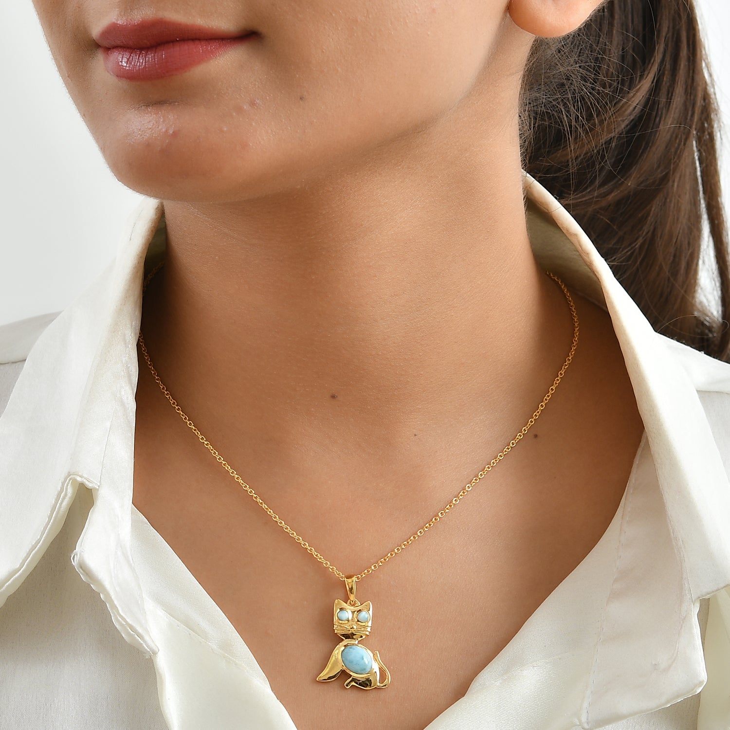 EVER TRUE AA Larimar Schmuckset ca. 50 cm ca. 2,65 ct.