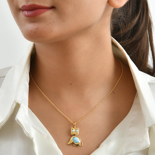 EVER TRUE AA Larimar Schmuckset ca. 50 cm ca. 2,65 ct.