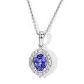 D'Joy AA Tansanit, Moissanit Schmuckset ca. 45 cm 925 Silber Rhodiniert ca. 1,34 ct.