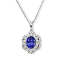 D'Joy AA Tansanit, Moissanit Schmuckset ca. 45 cm 925 Silber Rhodiniert ca. 1,85 ct.