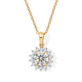 D'Joy GRA Moissanit Schmuckset ca. 50 cm 925 Silber 750 Gelbgold vermeil ca. 2.18 ct