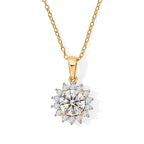 D'Joy GRA Moissanit Schmuckset ca. 50 cm 925 Silber 750 Gelbgold vermeil ca. 2.18 ct
