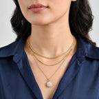 D'Joy GRA Moissanit Schmuckset ca. 50 cm 925 Silber 750 Gelbgold vermeil ca. 2.18 ct