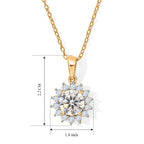 D'Joy GRA Moissanit Schmuckset ca. 50 cm 925 Silber 750 Gelbgold vermeil ca. 2.18 ct