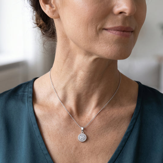 LUXURIANT DIAMOND - Lab Grown Diamant SI-GH Schmuckset ca. 50 cm 925 Silber 750 Roségold vermeil ca. 0,50 ct.