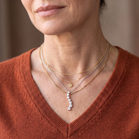 LUXURIANT DIAMOND - Lab Grown Diamant SI-GH Schmuckset ca. 50 cm 925 Silber Rhodiniert ca. 0,35 ct.