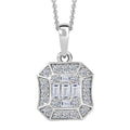 LUXURIANT DIAMOND - Lab Grown Diamant SI-GH Schmuckset ca. 50 cm 925 Silber Rhodiniert ca. 0,52 ct.