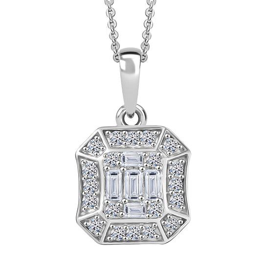 LUXURIANT DIAMOND - Lab Grown Diamant SI-GH Schmuckset ca. 50 cm 925 Silber 750 Roségold vermeil ca. 0,52 ct.