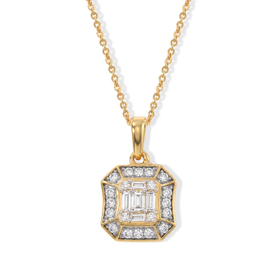 LUXURIANT DIAMOND - Lab Grown Diamant SI-GH Schmuckset ca. 50 cm 925 Silber 750 Roségold vermeil ca. 0,52 ct.