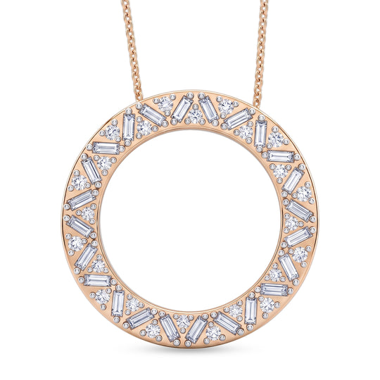LUXURIANT DIAMOND - Lab Grown Diamant SI-GH Schmuckset ca. 50 cm 925 Silber 750 Roségold vermeil ca. 1,01 ct.