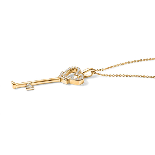 LUXURIANT DIAMOND - Lab Grown Diamant SI-GH Schmuckset ca. 50 cm 925 Silber 750 Roségold vermeil ca. 0,26 ct.