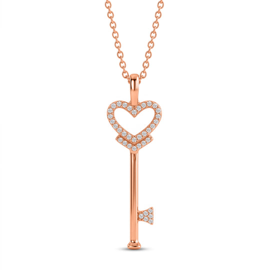 LUXURIANT DIAMOND - Lab Grown Diamant SI-GH Schmuckset ca. 50 cm 925 Silber 750 Roségold vermeil ca. 0,26 ct.