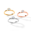 LUXURIANT DIAMOND - Lab Grown Diamant SI-GH Schmuckset 925 Silber 750 Gelbgold vermeil, 925 Silber 750 Roségold vermeil, 925 Silber Rhodiniert (Größe 16) ca. 3,00 ct.