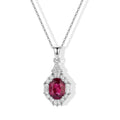D'Joy AA Farbwechsel Granat, Moissanit Schmuckset ca. 45 cm 925 Silber Rhodiniert ca. 3,06 ct.