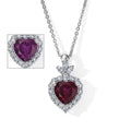 D'Joy AA Farbwechsel Granat, Moissanit Schmuckset ca. 45 cm 925 Silber Rhodiniert ca. 2,06 ct.