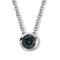 D'Joy Alexandrit Quarz Triplette Anhänger mit Kette, ca. 50 cm 925 Silber Platiniert und Edelstahl Platiniert ca. 1.03 ct