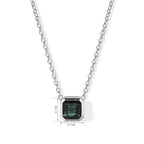 D'Joy Alexandrit Quarz Triplette Schmuckset ca. 50 cm 925 Silber Platiniert und Edelstahl Platiniert ca. 1,31 ct.