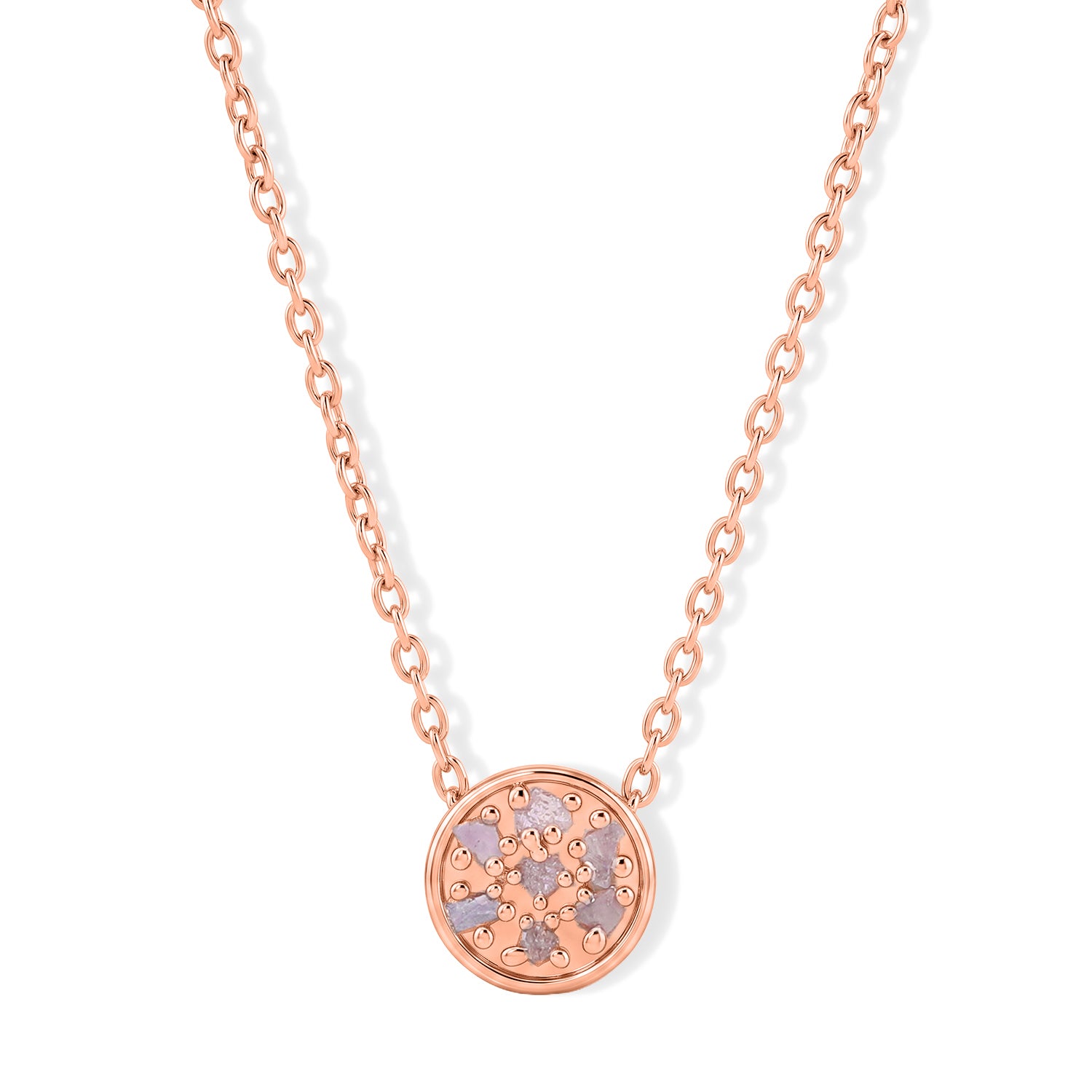 D'Joy Rosa Diamant Schmuckset ca. 45 cm 925 Silber 750 Roségold vermeil (10-15 Werktage Lieferzeit) ca. 0,05 ct.
