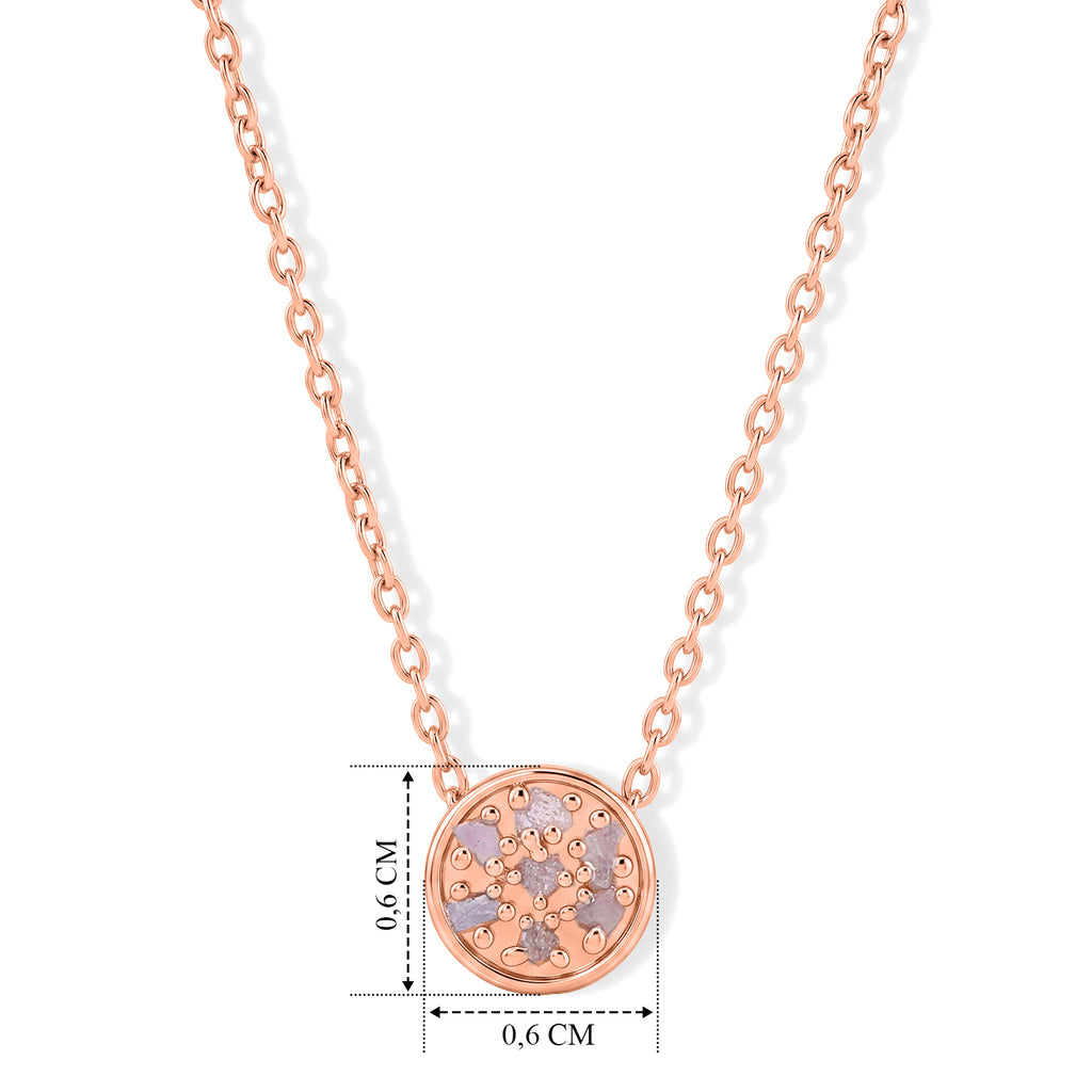 D'Joy Rosa Diamant Schmuckset ca. 45 cm 925 Silber 750 Roségold vermeil (10-15 Werktage Lieferzeit) ca. 0,05 ct.