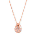 D'Joy Natürlicher Rosa Diamant (roh) Schmuckset ca. 45 cm  + 5 cm Extender 925 Silber 750 Roségold vermeil ca. 0.08 ct