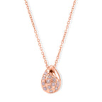 D'Joy Natürlicher Rosa Diamant (roh) Schmuckset ca. 45 cm  + 5 cm Extender 925 Silber 750 Roségold vermeil ca. 0.08 ct