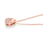 D'Joy Natürlicher Rosa Diamant (roh) Schmuckset ca. 45 cm  + 5 cm Extender 925 Silber 750 Roségold vermeil ca. 0.08 ct