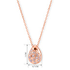 D'Joy Natürlicher Rosa Diamant (roh) Schmuckset ca. 45 cm  + 5 cm Extender 925 Silber 750 Roségold vermeil ca. 0.08 ct