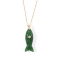 Grüner Aventurin, Weißer Zirkonia Schmuckset ca. 50 cm + 5 cm Extender  Nickelfreies Messing Ion-Gelbbeschichtung 50.00 ct