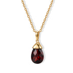 D'Joy AA Mosambik Granat Schmuckset ca. 50 cm 925 Silber 750 Vergoldet und Edelstahl 750 Vergoldet ca. 5,01 ct.