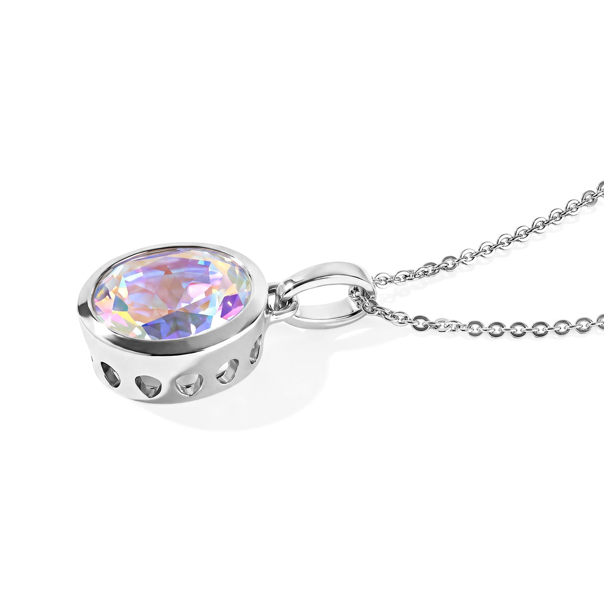 D'Joy Merkur mystischer Topas Anhänger mit Kette, ca. 50 cm 925 Silber Rhodiniert ca. 4.10 ct