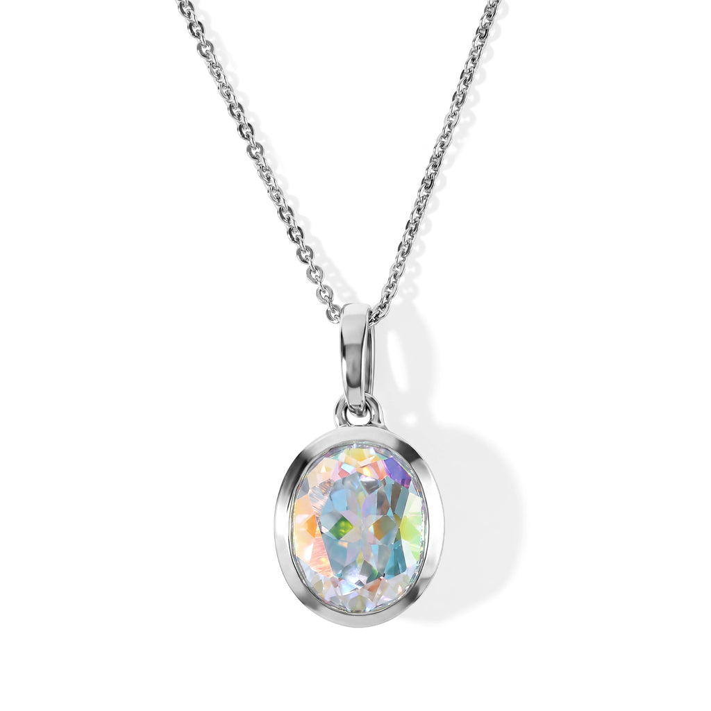 D'Joy Merkur mystischer Topas Anhänger mit Kette, ca. 50 cm 925 Silber Rhodiniert ca. 4.10 ct