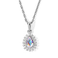 EVER TRUE Merkur mystischer Topas, Weißer Zirkon Anhänger mit Kette, ca. 50 cm ca. 1.16 ct