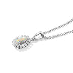 EVER TRUE Merkur mystischer Topas, Weißer Zirkon Anhänger mit Kette, ca. 50 cm ca. 1.16 ct