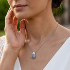 EVER TRUE AA London Blau Topas Anhänger mit Kette, ca. 50 cm ca. 2.05 ct