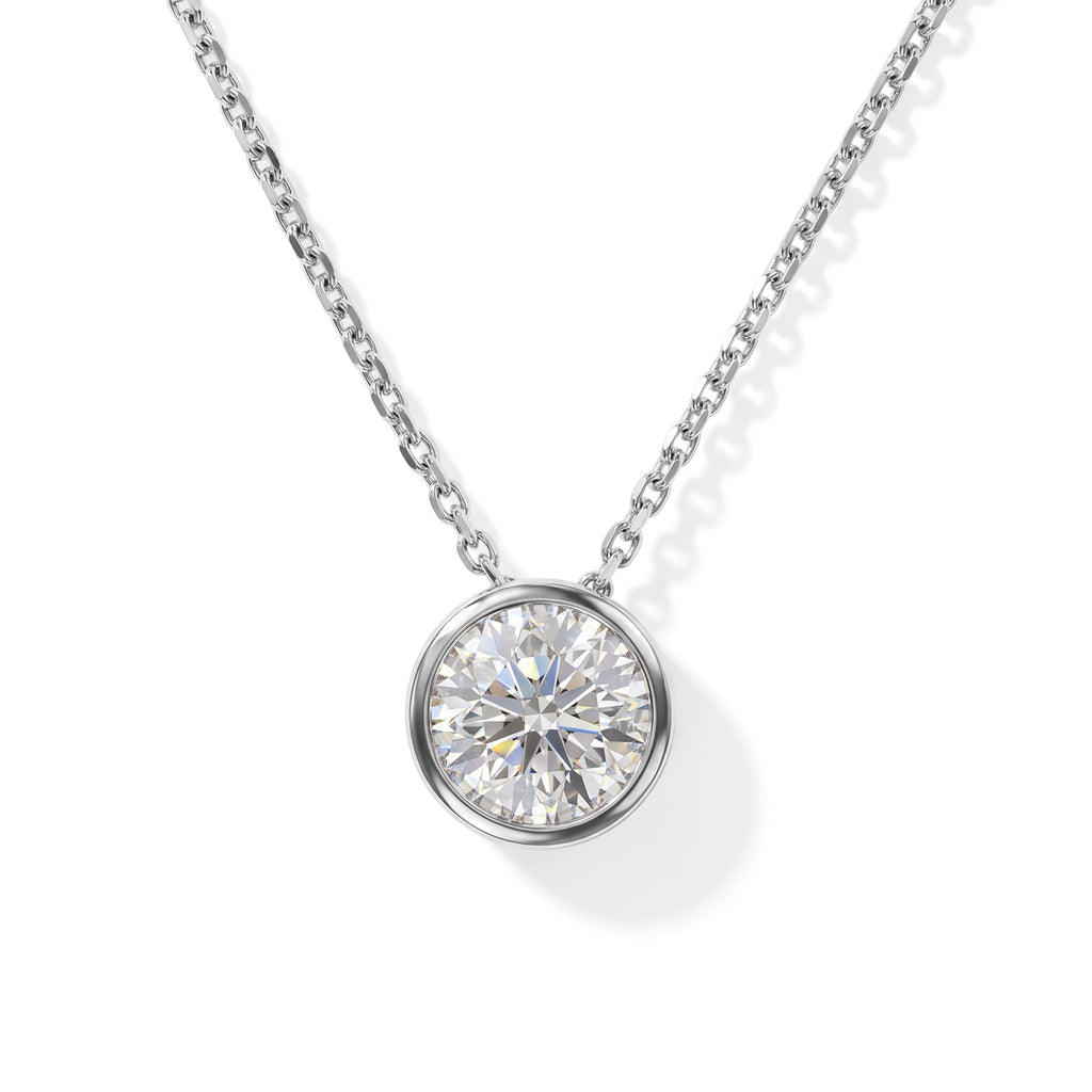 D'Joy GRA zertifiziert Moissanit Schmuckset ca. 50 cm 925 Silber Rhodiniert ca. 1.00 ct