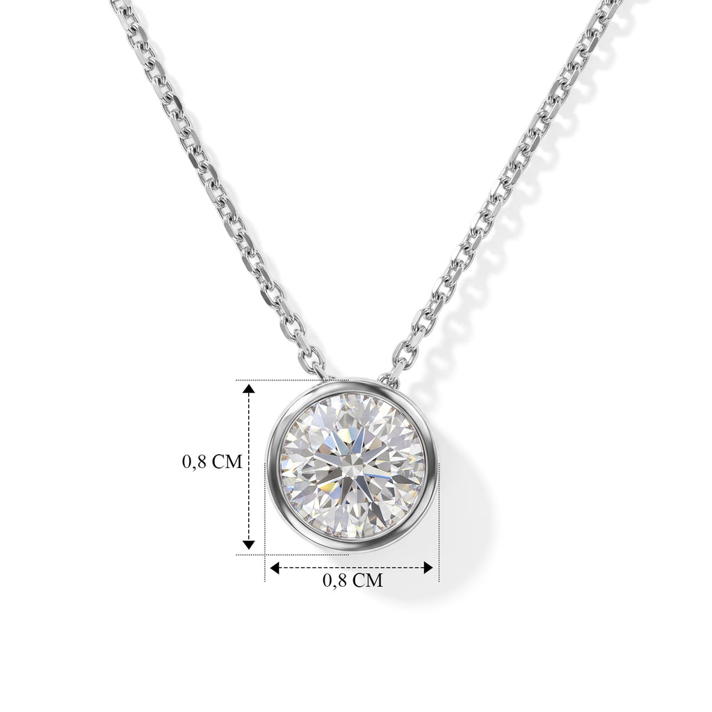 D'Joy GRA zertifiziert Moissanit Schmuckset ca. 50 cm 925 Silber Rhodiniert ca. 1.00 ct