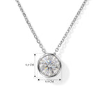 D'Joy GRA zertifiziert Moissanit Schmuckset ca. 50 cm 925 Silber Rhodiniert ca. 1.00 ct