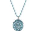 D'Joy Blauer Apatit Schmuckset ca. 50 cm 925 Silber Rhodiniert ca. 52,07 ct.