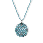 D'Joy Blauer Apatit Schmuckset ca. 50 cm 925 Silber Rhodiniert ca. 52,07 ct.