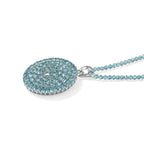 D'Joy Blauer Apatit Schmuckset ca. 50 cm 925 Silber Rhodiniert ca. 52,07 ct.