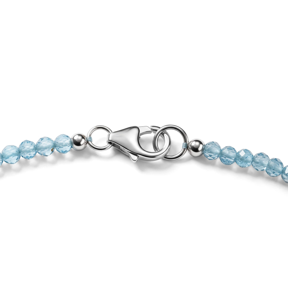 D'Joy Blauer Apatit Schmuckset ca. 50 cm 925 Silber Rhodiniert ca. 52,07 ct.