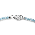 D'Joy Blauer Apatit Schmuckset ca. 50 cm 925 Silber Rhodiniert ca. 52,07 ct.