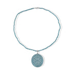 D'Joy Blauer Apatit Schmuckset ca. 50 cm 925 Silber Rhodiniert ca. 52,07 ct.