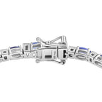 D'Joy Tansanit und Moissanit 19cm Armband und Ohrringe