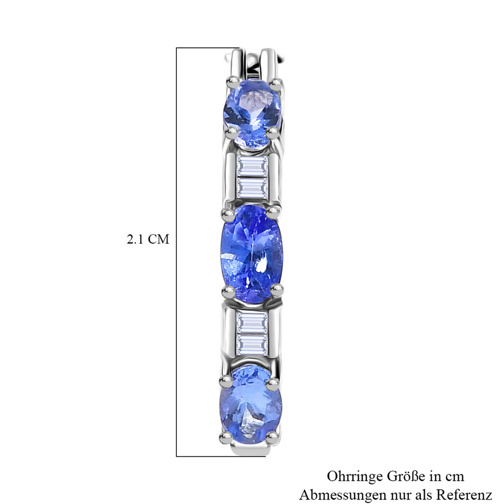 D'Joy Tansanit und Moissanit 19cm Armband und Ohrringe