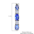 D'Joy Tansanit und Moissanit 19cm Armband und Ohrringe