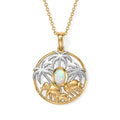 EVER TRUE AAA Natürlicher, äthiopischer Welo Opal Anhänger mit Kette, ca. 50 cm Reine Bronze Platiniert und vergoldet und Edelstahl Platiniert ca. 0.54 ct