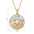 EVER TRUE AAA Natürlicher, äthiopischer Welo Opal Anhänger mit Kette, ca. 50 cm Reine Bronze Platiniert und vergoldet und Edelstahl Platiniert ca. 0.54 ct