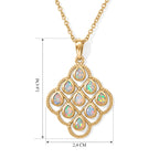 EVER TRUE AA Natürlicher, äthiopischer Welo Opal Anhänger mit Kette, (9-14 Werktage Lieferzeit) ca. 50 cm ca. 0.80 ct